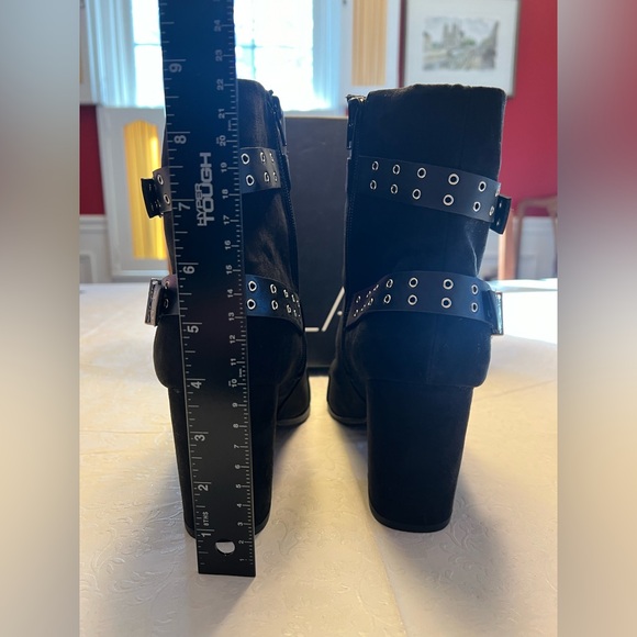 Lane Bryant Black Ankle Boots with Buckled Straps - Picture 4 of 14